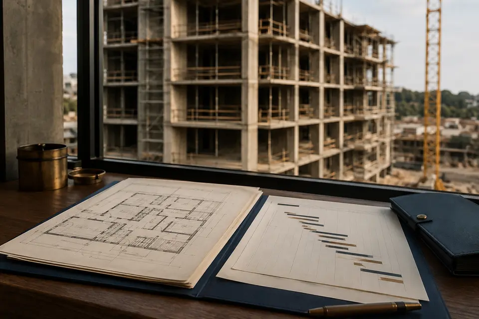 Empreendimento residencial ainda em construção