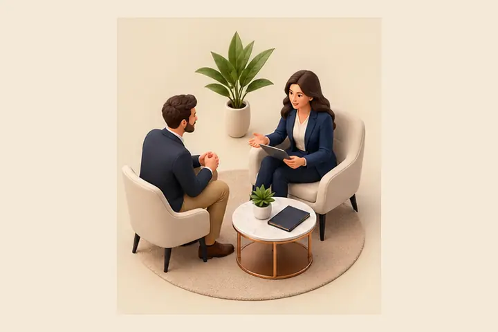 Ilustração sobre atendimento jurídico próximo